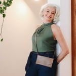 Bolsa CARTEIRA Couro Legítimo Bubblê - Amêndoa 