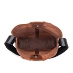 Bolsa de Couro - ASAS - Chocolate e Preto