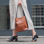 Bolsa de Couro - ASAS - Chocolate e Preto