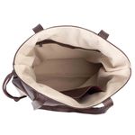 Bolsa de Couro - AURA - Madeira e Off White