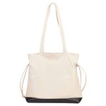 Bolsa de Couro - AURA - Off White e Preta