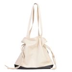 Bolsa de Couro - AURA - Off White e Preta