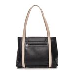 Bolsa de Couro - DESTINO - Preta e Off White