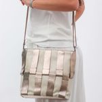 Bolsa de Couro - ÉLO - Off White E Champagne