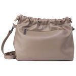 Bolsa de Couro Legítimo Amêndoa - HARMONIA GRANDE