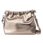 Bolsa de Couro Legítimo Champagne - HARMONIA GRANDE