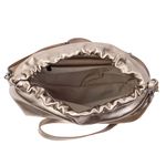Bolsa de Couro Legítimo Champagne - HARMONIA GRANDE