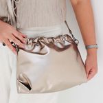 Bolsa de Couro Legítimo Champagne - HARMONIA GRANDE