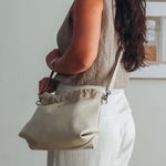 Bolsa de Couro Legítimo Off White - HARMONIA GRANDE