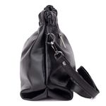 Bolsa de Couro Legítimo Preta - HARMONIA GRANDE