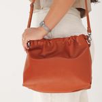Bolsa de Couro Legítimo Telha - HARMONIA GRANDE