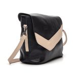 Bolsa de Couro - LUZ - Preta e Off White
