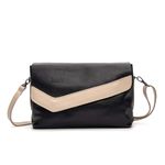 Bolsa de Couro - LUZ - Preta e Off White