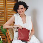 Bolsa de Couro - PAIXÃO - Vermelha e Nude