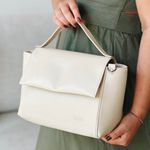 Bolsa de Couro - SERRA - Off White