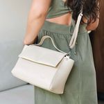 Bolsa de Couro - SERRA - Off White