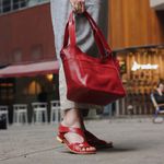 Bolsa de Couro - SONHAR - Vermelha