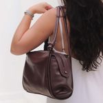 Bolsa de Couro - TEMPO - Madeira