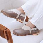 Bota - ACONCHEGO - Amêndoa e Off White - 664.49