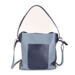 Bolsa de Couro - ENCANTO - Azul Anil e Azul Hortência