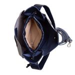 Bolsa de Couro - ENCANTO - Azul Anil e Azul Hortência