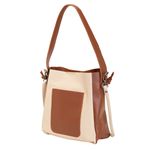Bolsa de Couro - ENCANTO - Chocolate e Off White