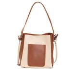 Bolsa de Couro - ENCANTO - Chocolate e Off White