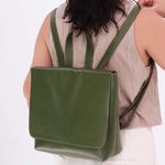 Mochila de Couro - LOTUS - Verde Cacto