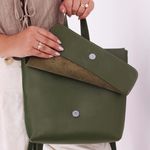 Mochila de Couro - LOTUS - Verde Cacto