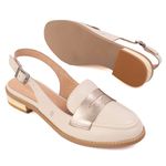 Mule - LEVEZA - Off White e Champagne - 664.51
