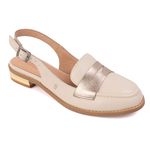 Mule - LEVEZA - Off White e Champagne - 664.51
