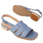 Sandália Rasteira - BRILHAR - Azul Hortência - 914.42