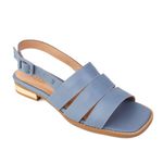 Sandália Rasteira - BRILHAR - Azul Hortência - 914.42