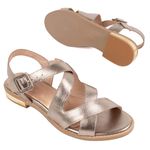 Sandália Rasteira - ILUMINAR - Champagne - 842.120