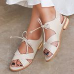 Sandália Rasteira - REVELAR - Off White - 842.129