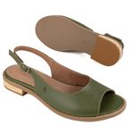 Sandália Rasteira - SUTILEZA - Verde Cacto - 862.02