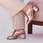 Sandália Salto Grosso - CONQUISTA - Champagne - 177.53