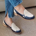 Sapato - SOFISTICAR - Azul Anil e Off White - 664.14