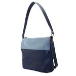Bolsa de Couro - LOTUS - Azul Anil e Hortência