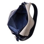 Bolsa de Couro - LOTUS - Azul Anil e Hortência