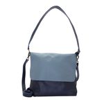 Bolsa de Couro - LOTUS - Azul Anil e Hortência