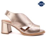Sandália Peep Toe Champagne - VENEZA