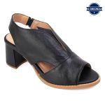 Sandália Peep Toe Preta - VENEZA