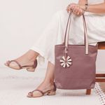 Sapato Peep Toe CUIDADO - Mousse e Nude - 965.22