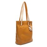 Bolsa de Couro - ENVELOPE - Ocre e Off White
