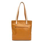 Bolsa de Couro - ENVELOPE - Ocre e Off White