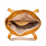 Bolsa de Couro - ENVELOPE - Ocre e Off White