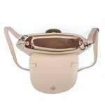 Bolsa de Couro - Mini NASCENTE - Off White e Sálvia