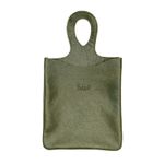 Lixeira de Carro de Couro Legítimo - Verde Cacto