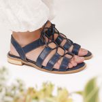 Sandália Rasteira - ABRAÇO - Azul Anil - 862.06